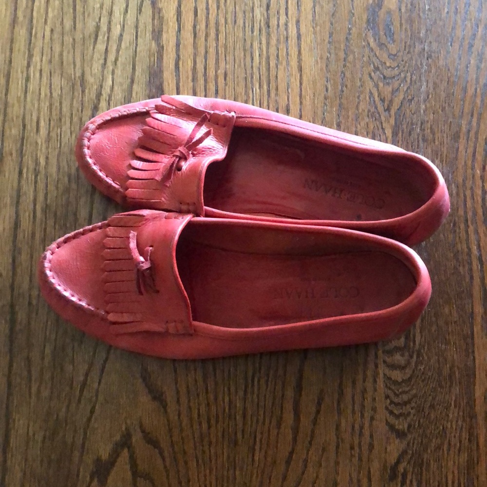 Vintage Cole Haan red leather loafers